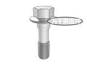 米制六角法蘭細(xì)桿螺釘 ASME B18.2.3.4M