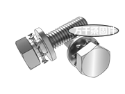 小六角頭螺栓和平墊、外齒鎖緊墊圈的組合 JIS B1187