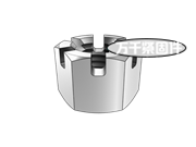 1型六角開(kāi)槽螺母 極細(xì)牙 QC 381B